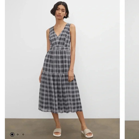NWT!! Club Monaco - Cross-Back Dress In Plaid Multi - Size 4 - Picture 1 of 10